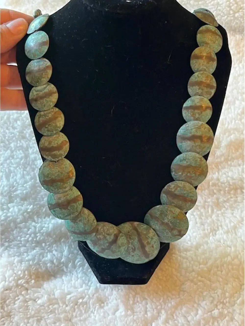 Chunky Turquoise and Brown Stone Necklace